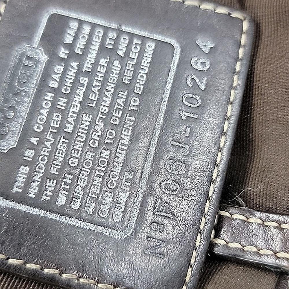 Coach Hampton Signature Logo Python Brown Tote Sh… - image 7